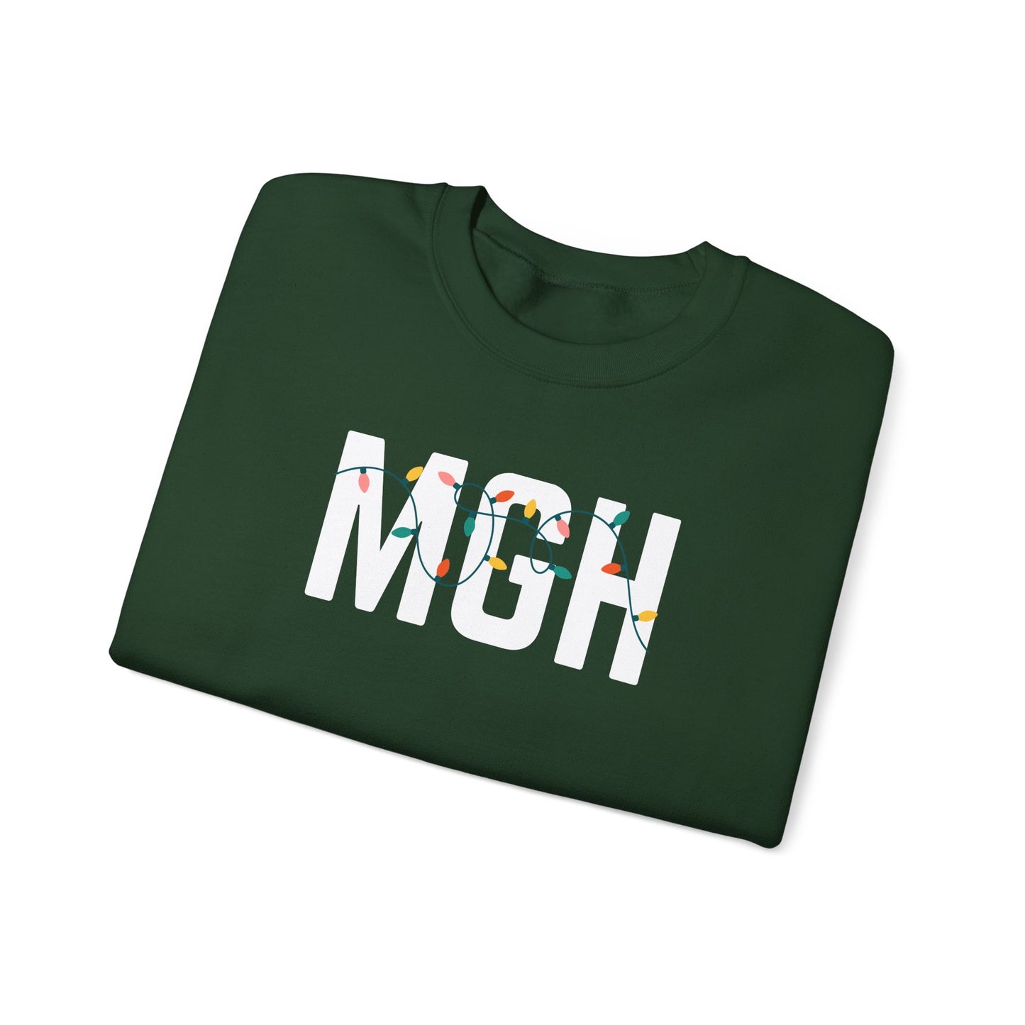 MGH HOLIDAY LIGHTS HEAVY BLEND CREWNECK