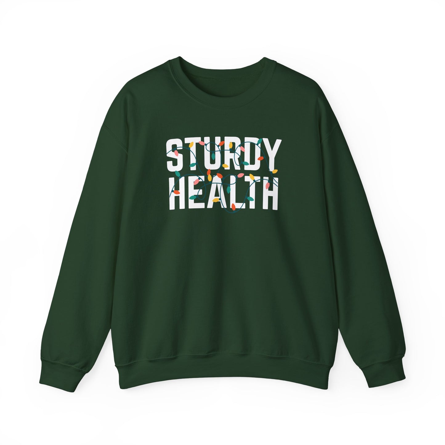 STURDY HEALTH HOLIDAY LIGHTS HEAVY BLEND CREWNECK