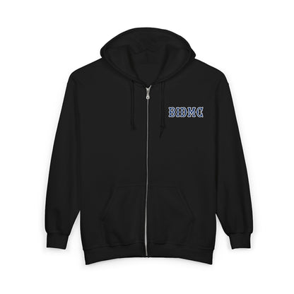 BIDMC NAVY SOX LETTERS HEAVY BLEND FULL ZIP HOODIE