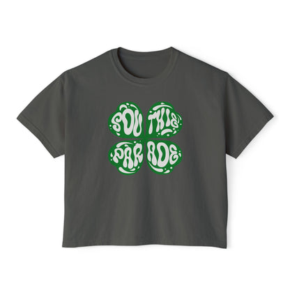 SOUTHIE PARADE SHAMROCK BOXY TEE