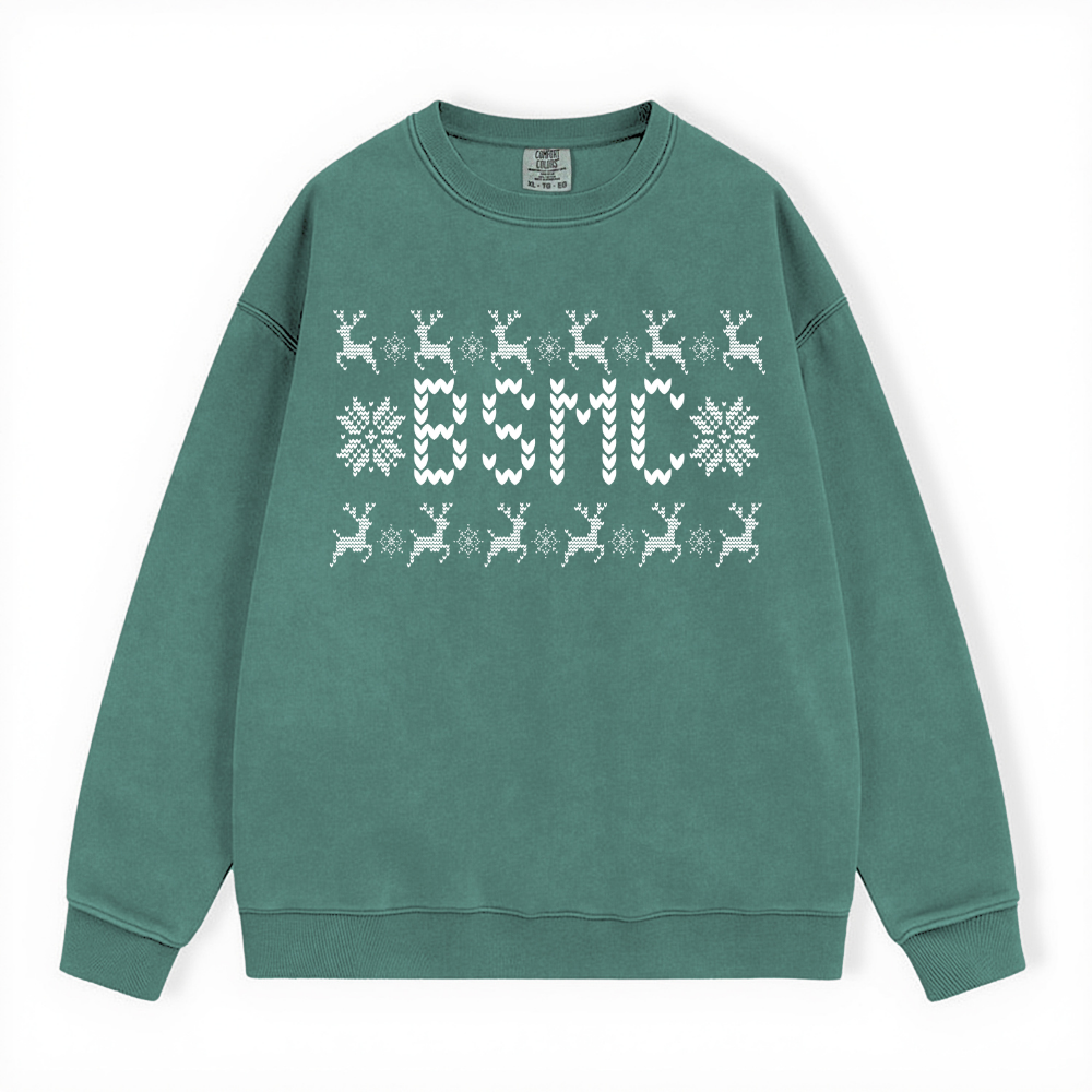 BSMC UGLY SWEATER COMFORT COLORS CREWNECK