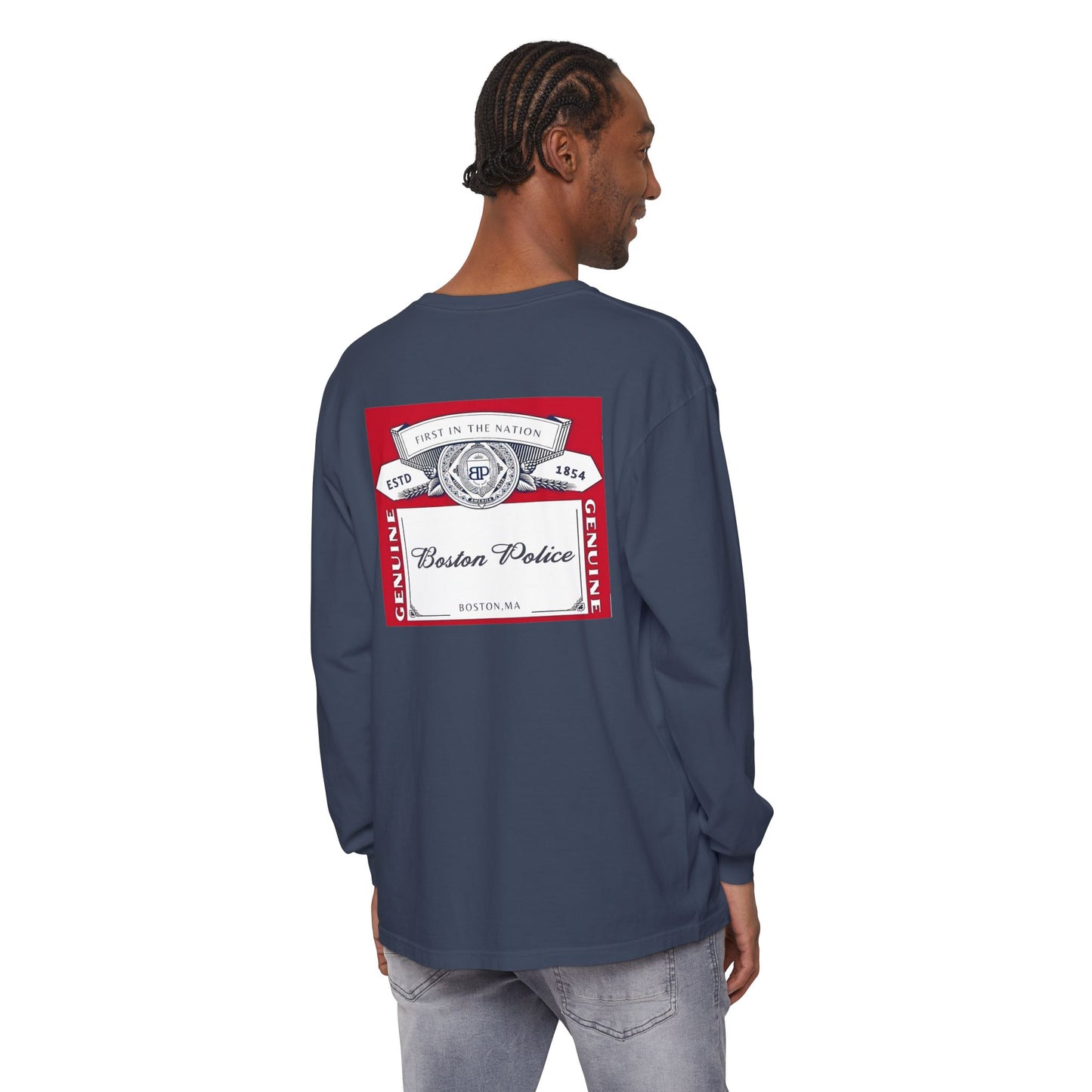 BOSTON POLICE CROWN LABEL LONG SLEEVE