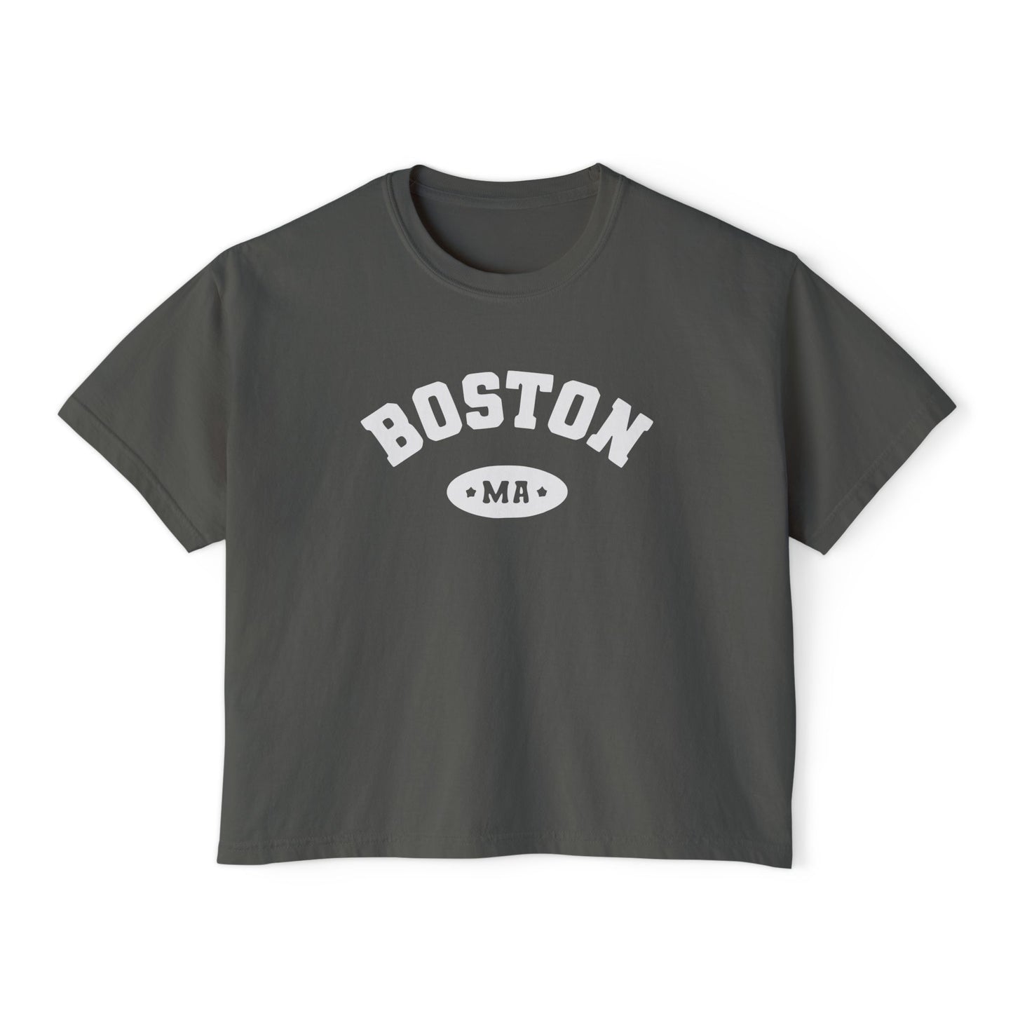 BOSTON MA VARSITY CROP TOP
