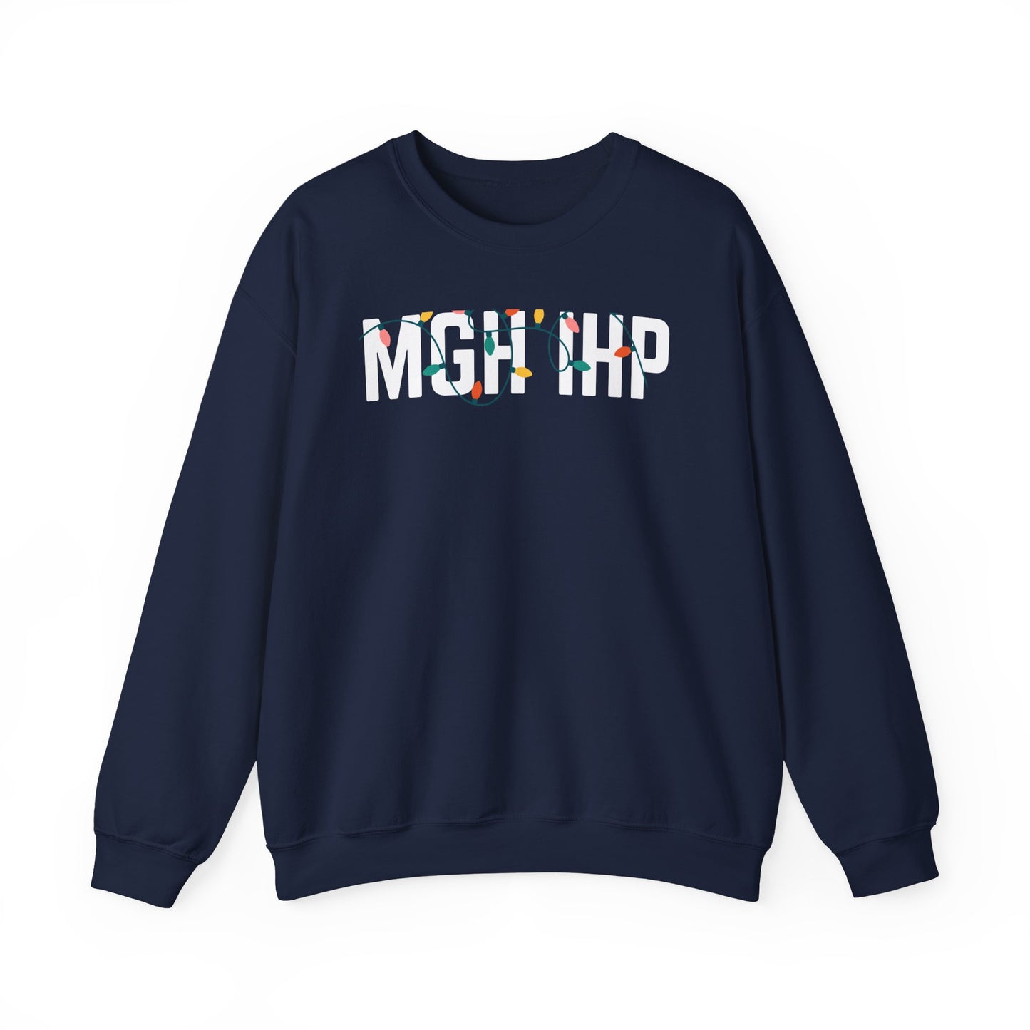 MGH IHP HOLIDAY LIGHTS HEAVY BLEND CREWNECK