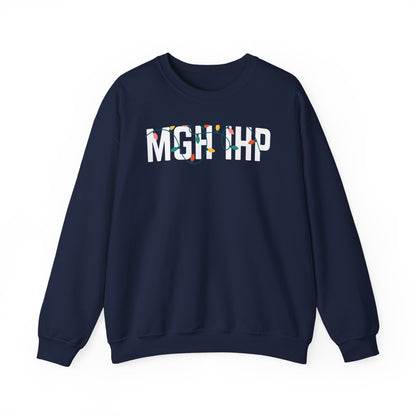 MGH IHP HOLIDAY LIGHTS HEAVY BLEND CREWNECK