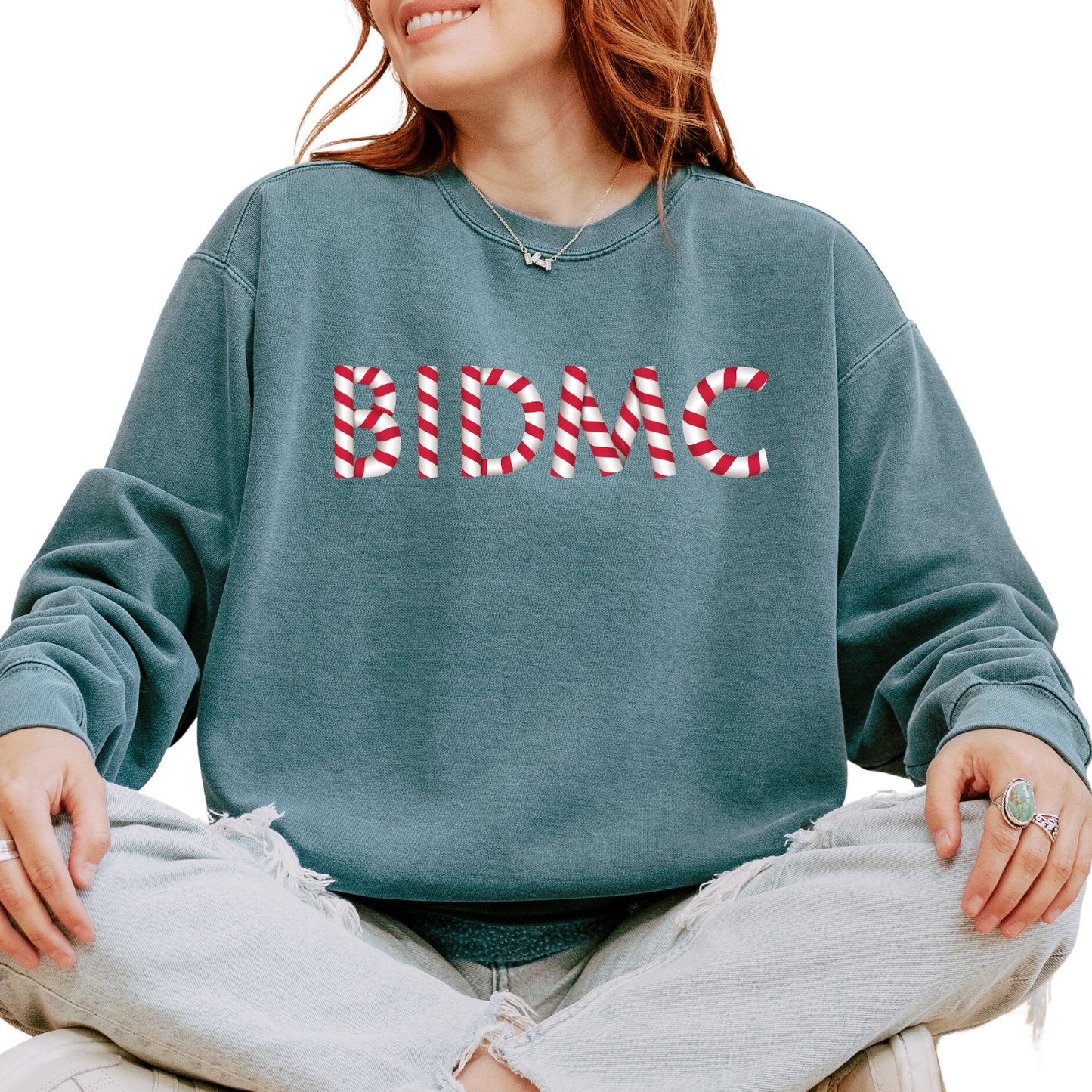 BIDMC CANDY CANE CREWNECK