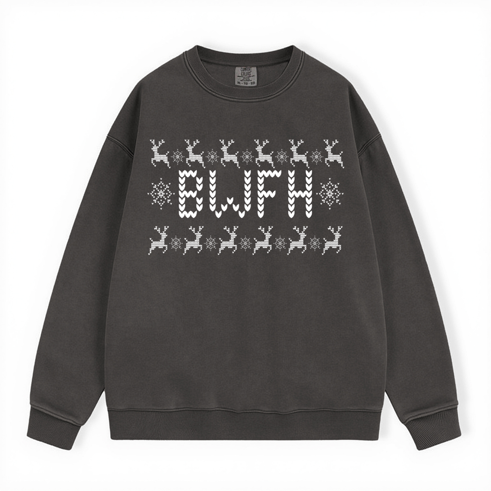 BWFH UGLY SWEATER COMFORT COLORS CREWNECK