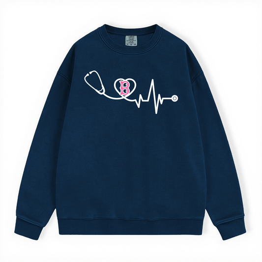 BREAST CANCER AWARENESS STETHOSCOPE CREWNECK