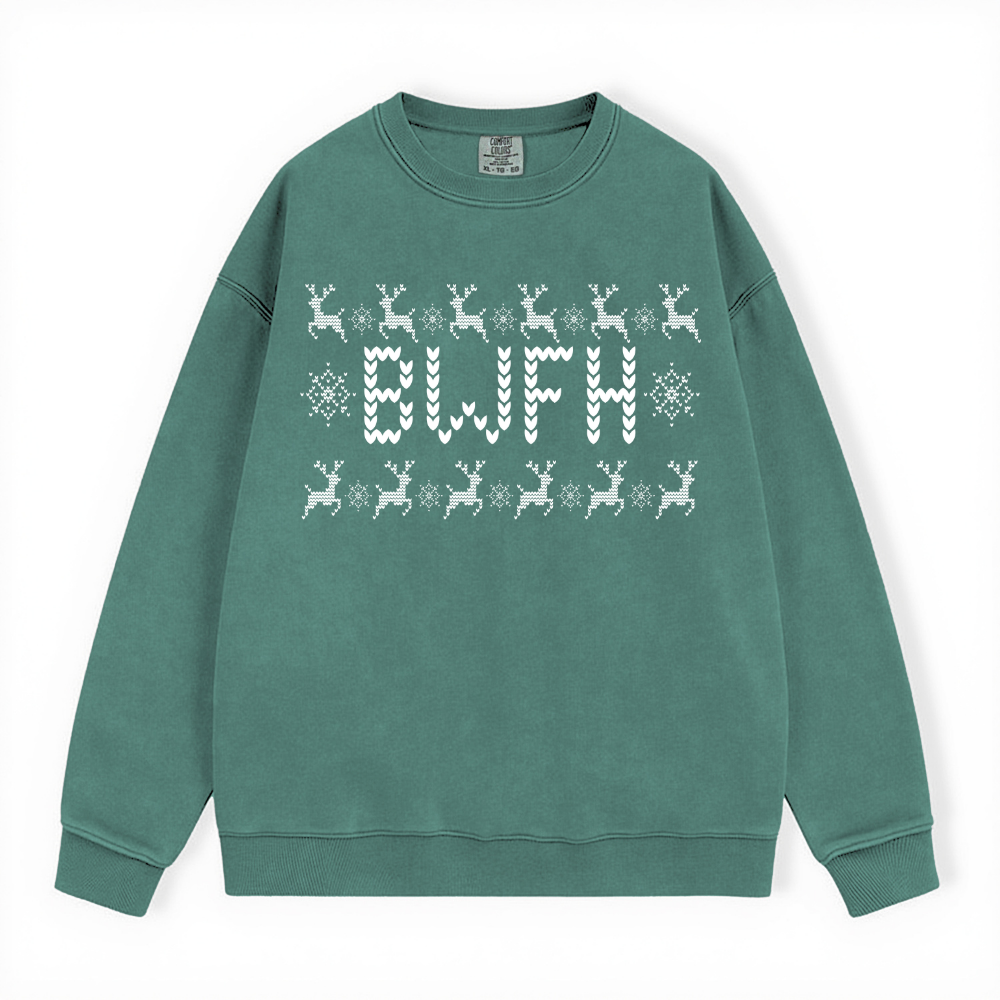 BWFH UGLY SWEATER COMFORT COLORS CREWNECK
