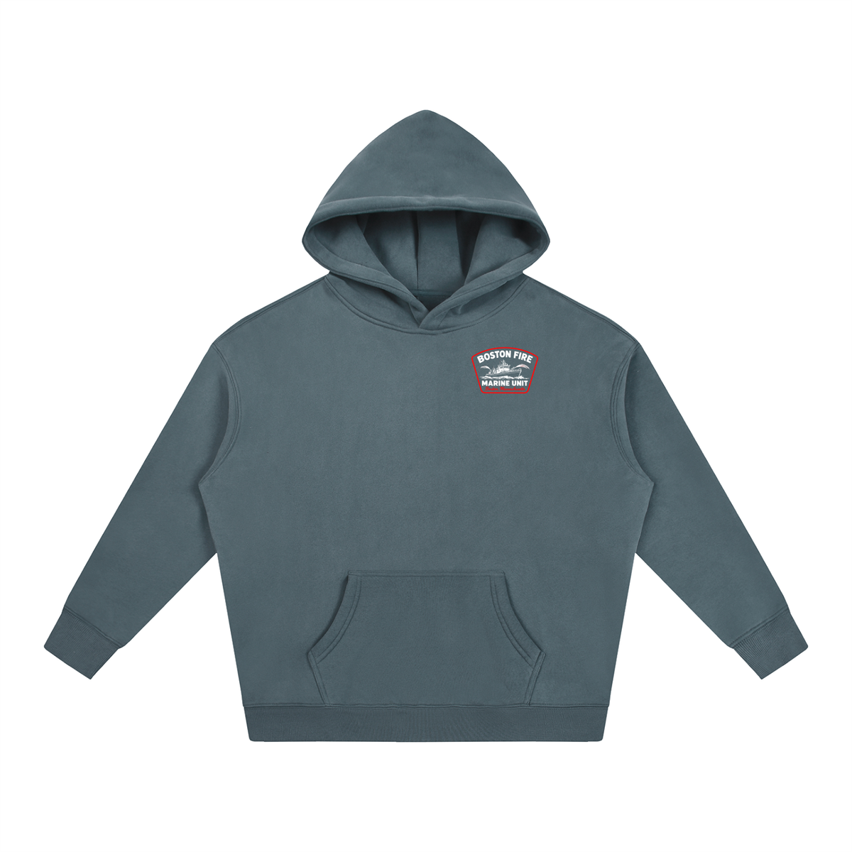BOSTON FIRE MARINE UNIT OVERSIZED FLEECED HOODIE