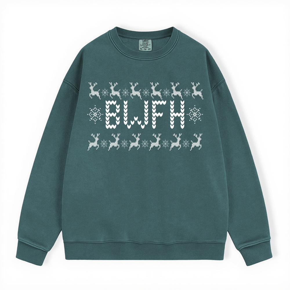 BWFH UGLY SWEATER COMFORT COLORS CREWNECK