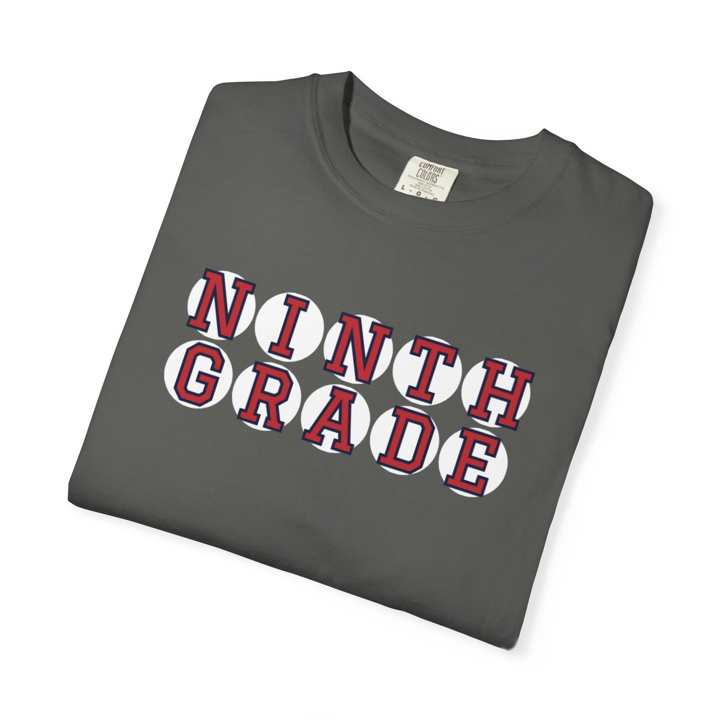 NINTH GRADE RED PLAYER LETTERS T-SHIRT