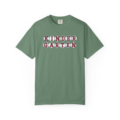 KINDERGARTEN RED PLAYERS LETTERS T-SHIRT
