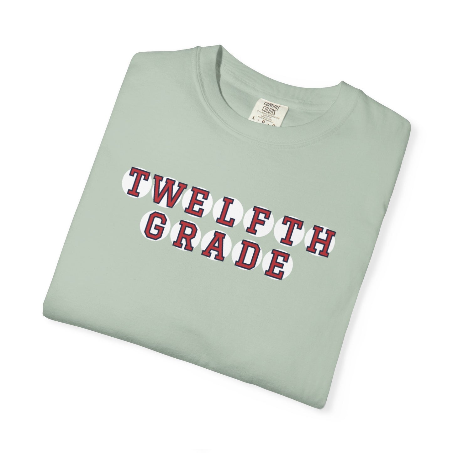 TWELFTH GRADE RED PLAYER LETTERS T-SHIRT