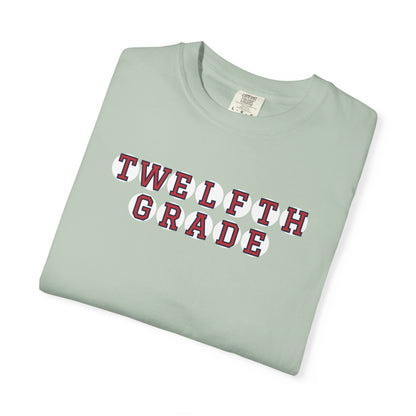 TWELFTH GRADE RED PLAYER LETTERS T-SHIRT