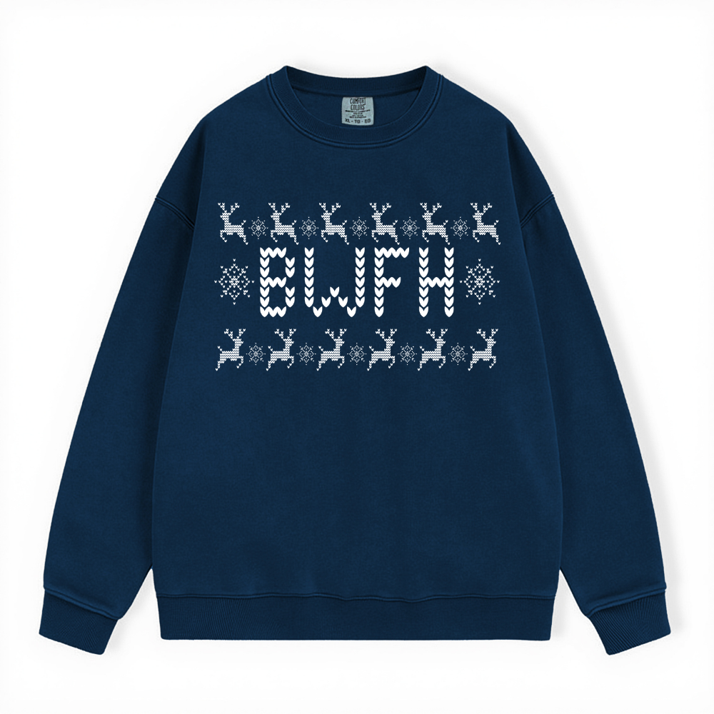 BWFH UGLY SWEATER COMFORT COLORS CREWNECK