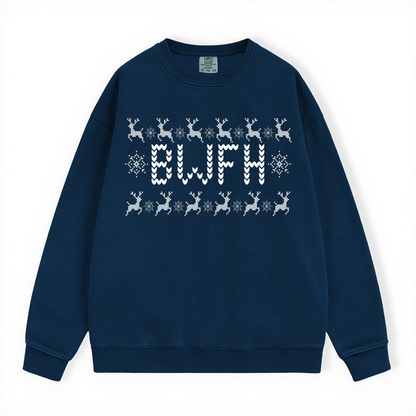 BWFH UGLY SWEATER COMFORT COLORS CREWNECK