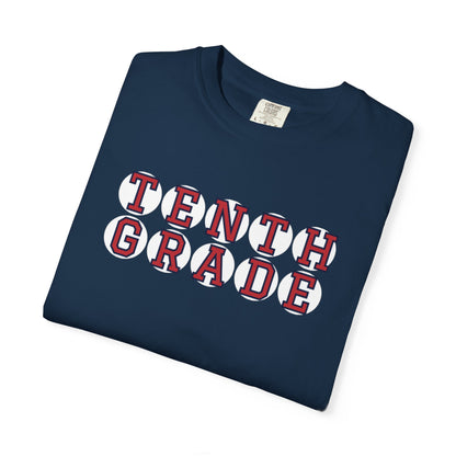 TENTH GRADE RED PLAYER LETTERS T-SHIRT