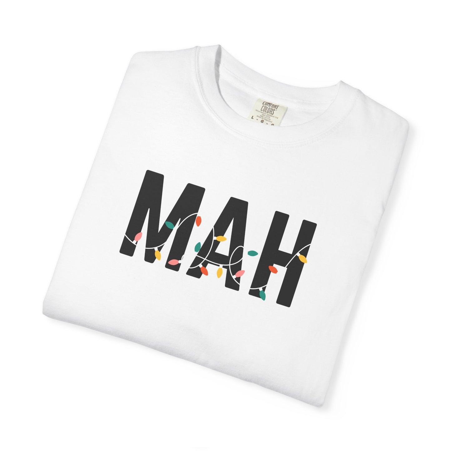 MAH HOLIDAY LIGHTS T-SHIRT - WHITE