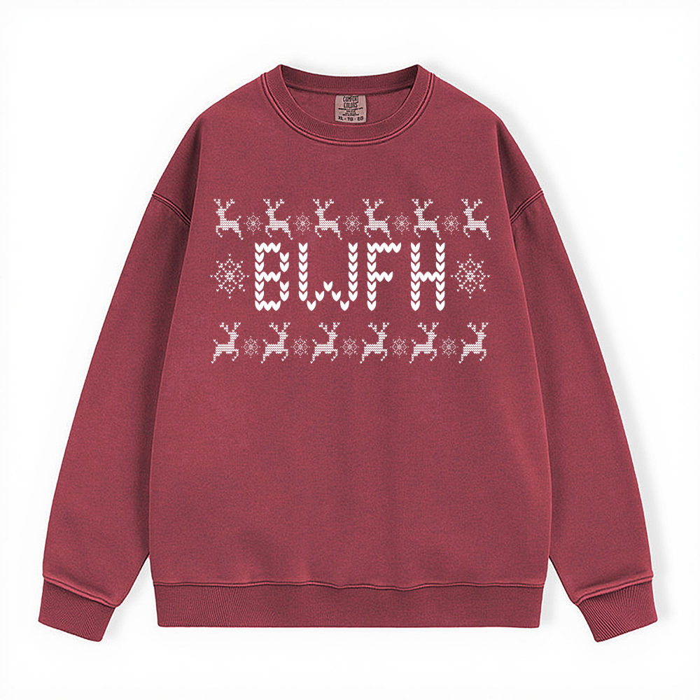 BWFH UGLY SWEATER COMFORT COLORS CREWNECK