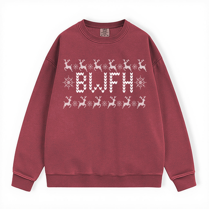 BWFH UGLY SWEATER COMFORT COLORS CREWNECK