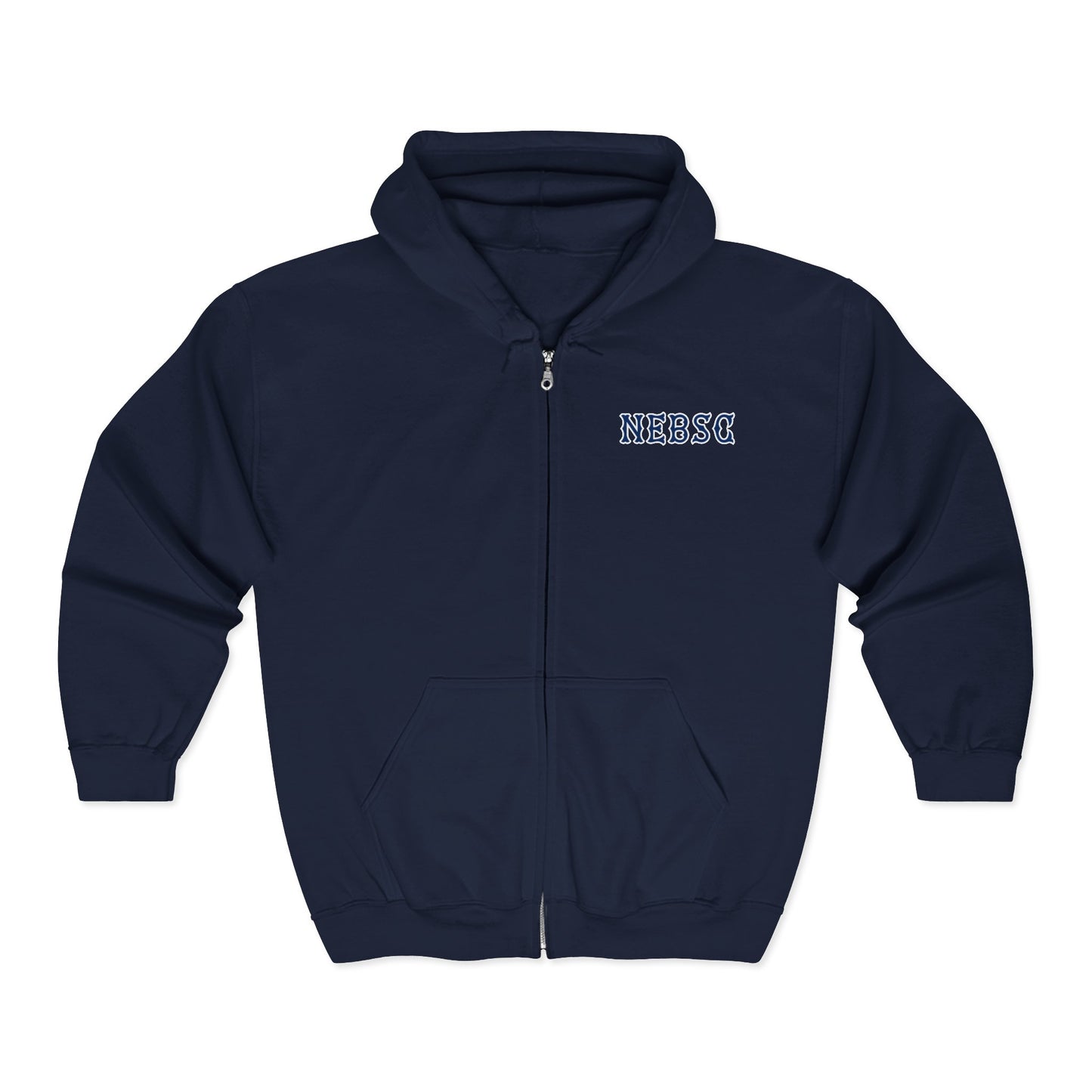 NEBSC NAVY SOX LETTERS HEAVY BLEND FULL ZIP HOODIE