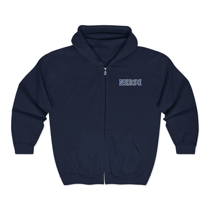 NEBSC NAVY SOX LETTERS HEAVY BLEND FULL ZIP HOODIE
