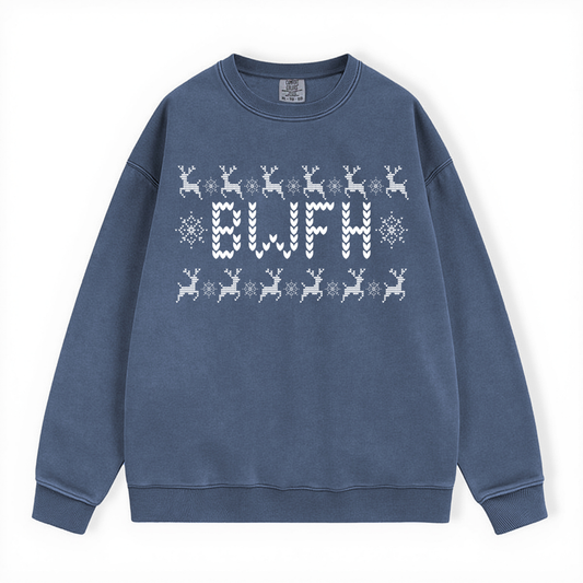 BWFH UGLY SWEATER COMFORT COLORS CREWNECK
