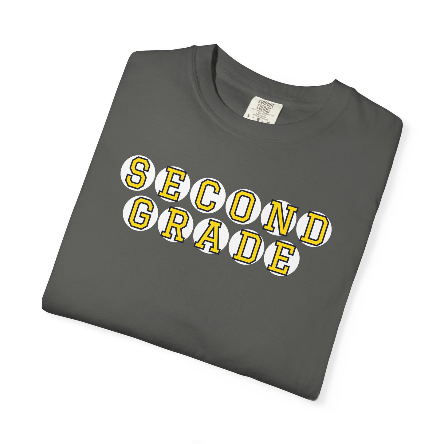 SECOND GRADE. YELLOW PLAYER LETTERS T-SHIRT