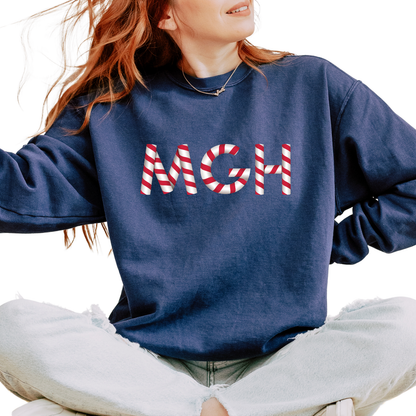 MGH CANDY CANE CREWNECK