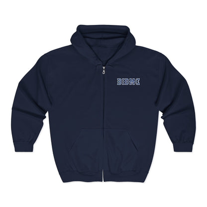 BIDMC NAVY SOX LETTERS HEAVY BLEND FULL ZIP HOODIE
