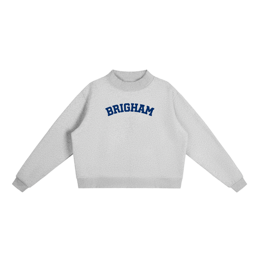 BRIGHAM BLOCK LETTER MOCK NECK