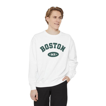 BOSTON MA VINTAGE COLLEGIATE CREWNECK SWEATSHIRT