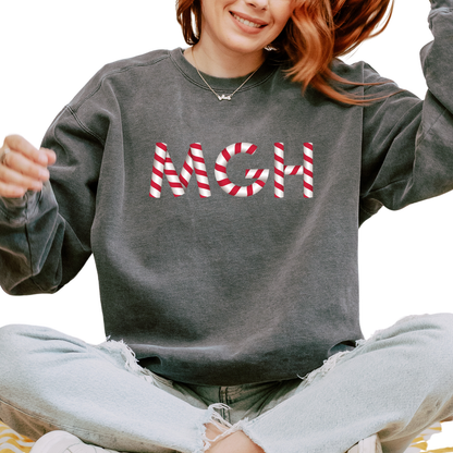 MGH CANDY CANE CREWNECK