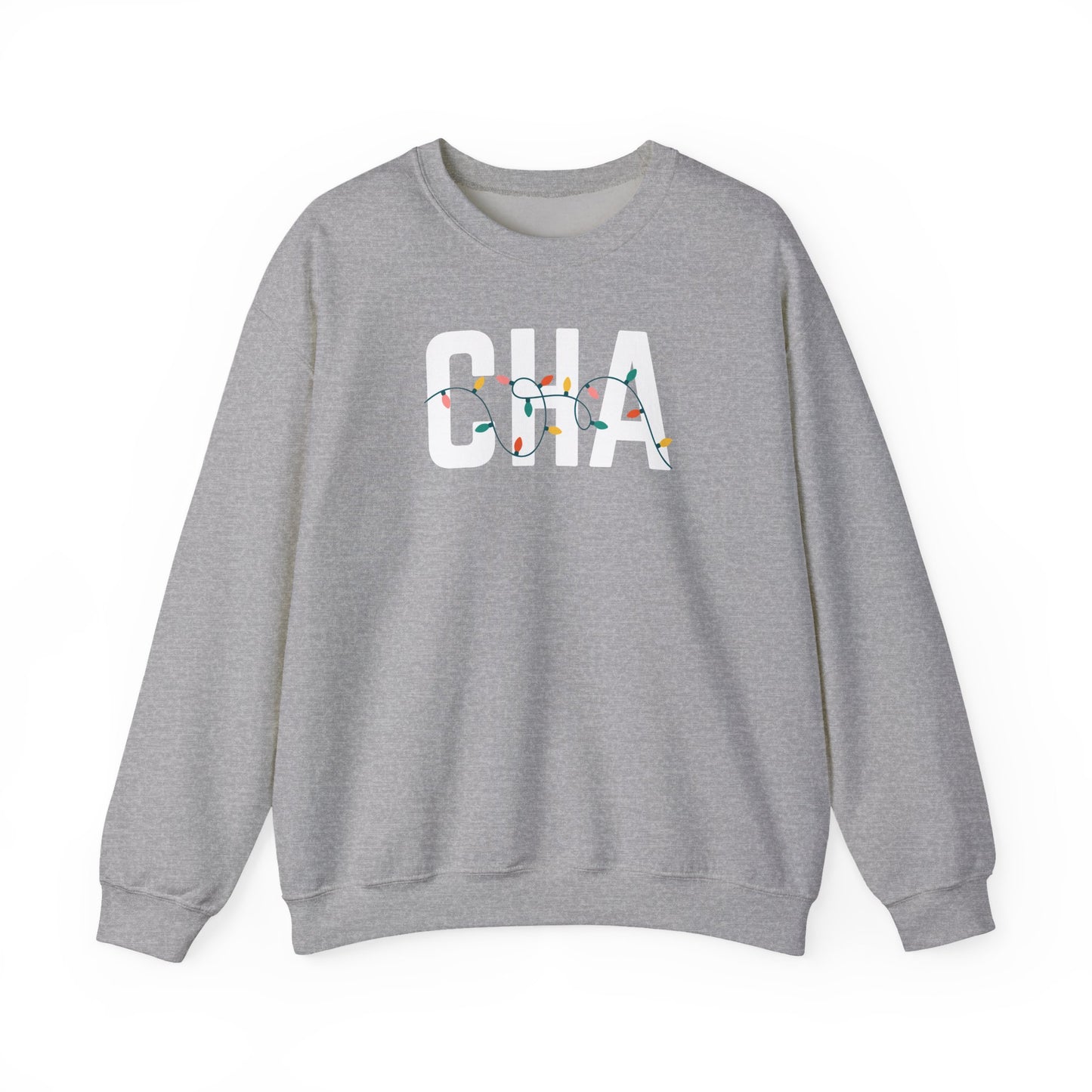 CHA HOLIDAY LIGHTS HEAVY BLEND CREWNECK