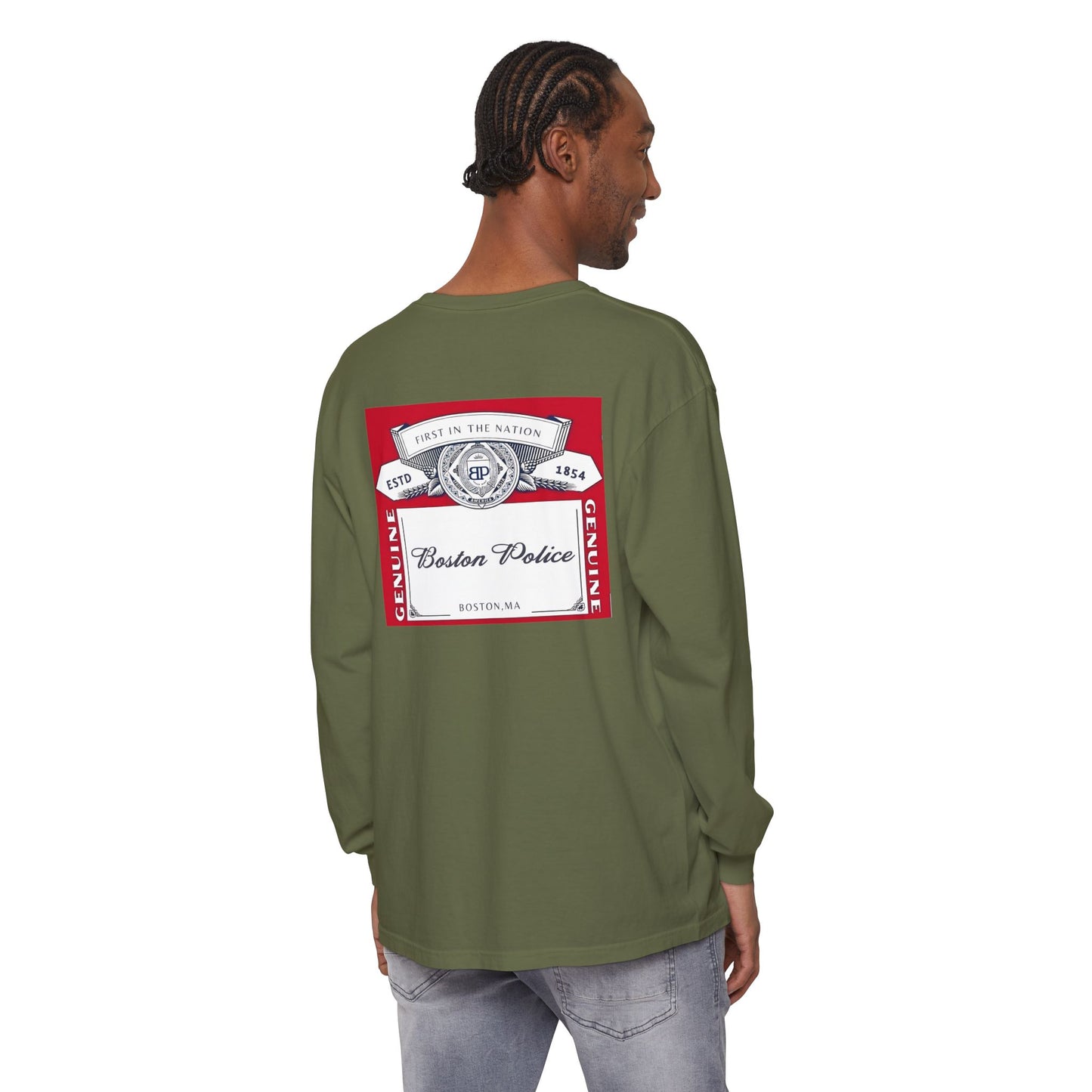 BOSTON POLICE CROWN LABEL LONG SLEEVE