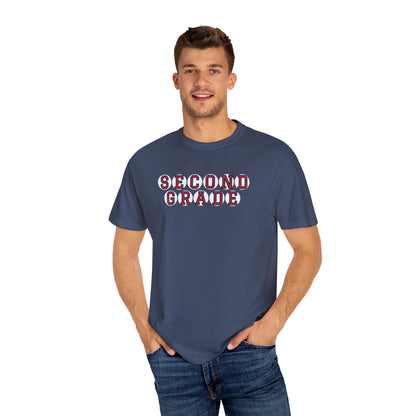 SECOND GRADE RED PLAYER LETTERS T-SHIRT