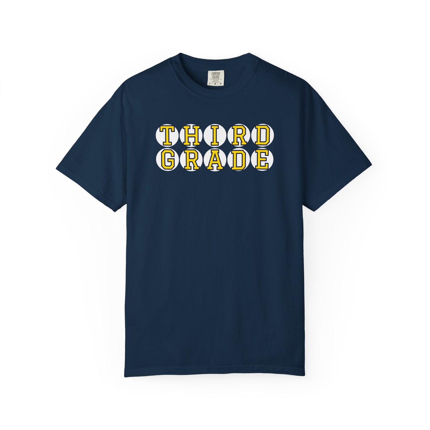 THIRD GRADE YELLOW PLAYER LETTERS T-SHIRT