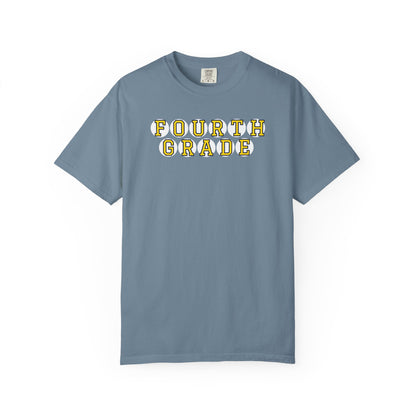 FOURTH GRADE. YELLOW PLAYER LETTERS T-SHIRT
