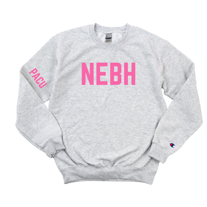 PINK NEBH PACU CHAMPION CREWNECK