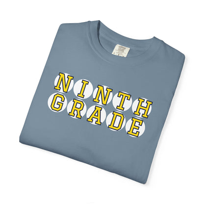 NINTH GRADE YELLOW PLAYER LETTERS T-SHIRT