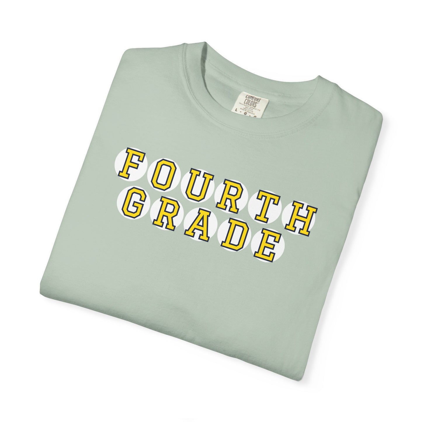 FOURTH GRADE. YELLOW PLAYER LETTERS T-SHIRT