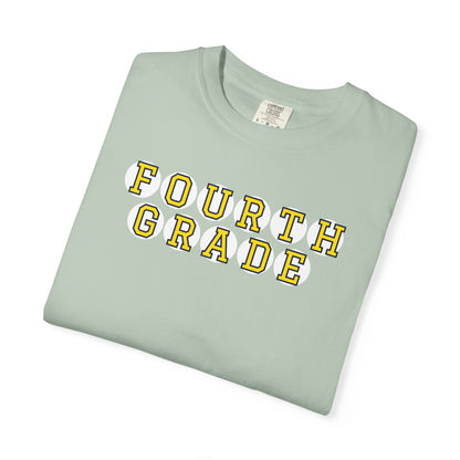 FOURTH GRADE. YELLOW PLAYER LETTERS T-SHIRT