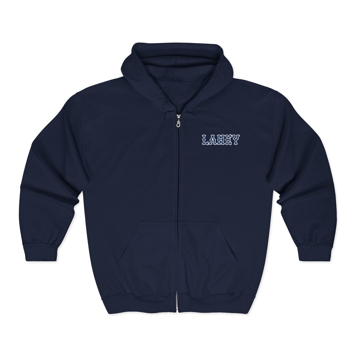 LAHEY NAVY SOX LETTERS HEAVY BLEND FULL ZIP HOODIE