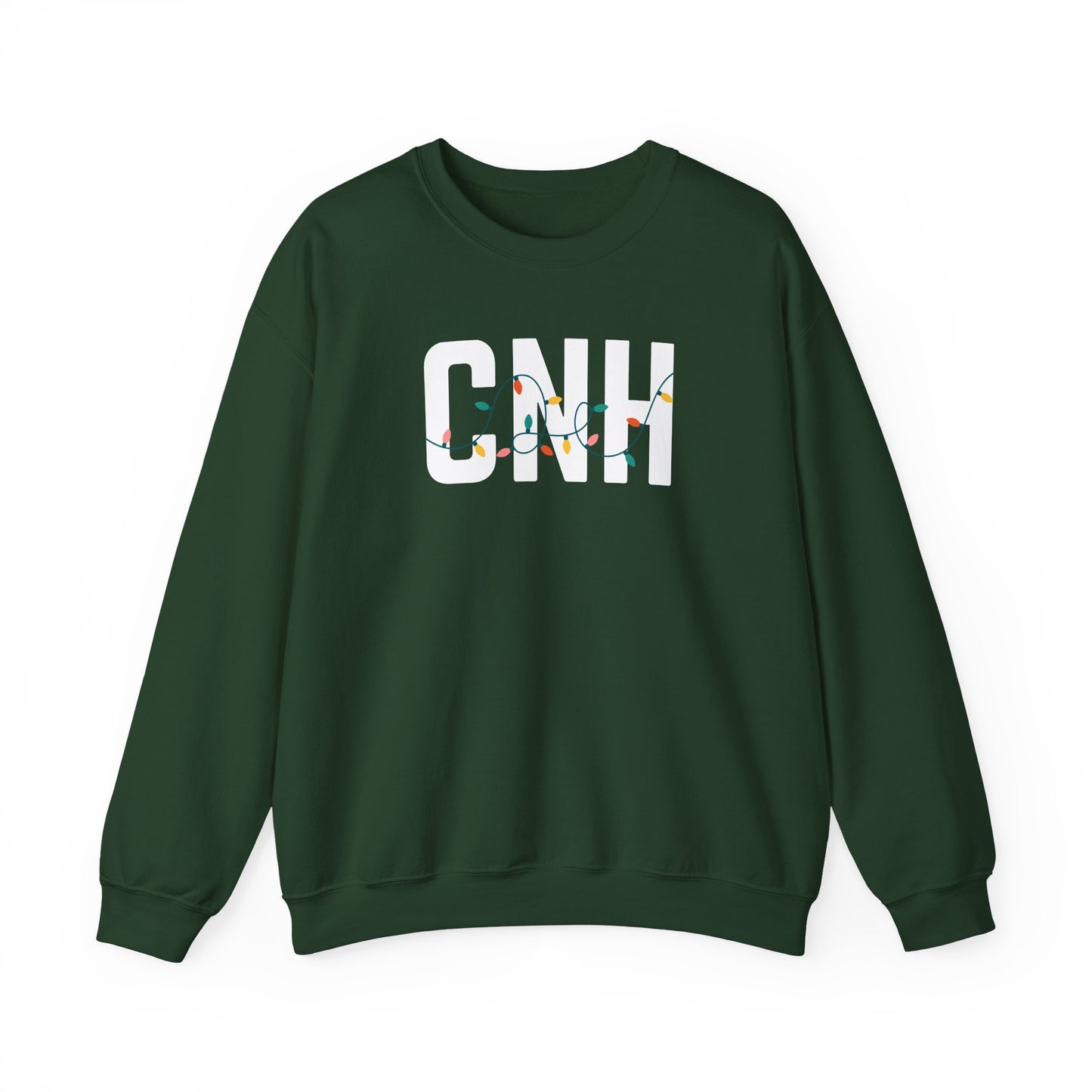 CNH HOLIDAY LIGHTS HEAVY BLEND CREWNECK