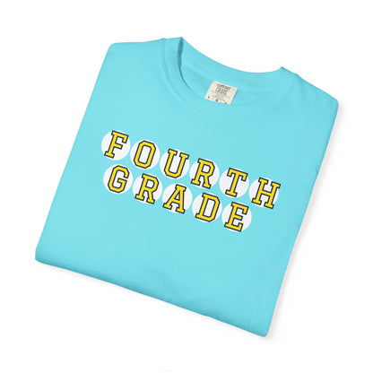 FOURTH GRADE. YELLOW PLAYER LETTERS T-SHIRT