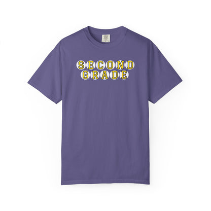SECOND GRADE. YELLOW PLAYER LETTERS T-SHIRT