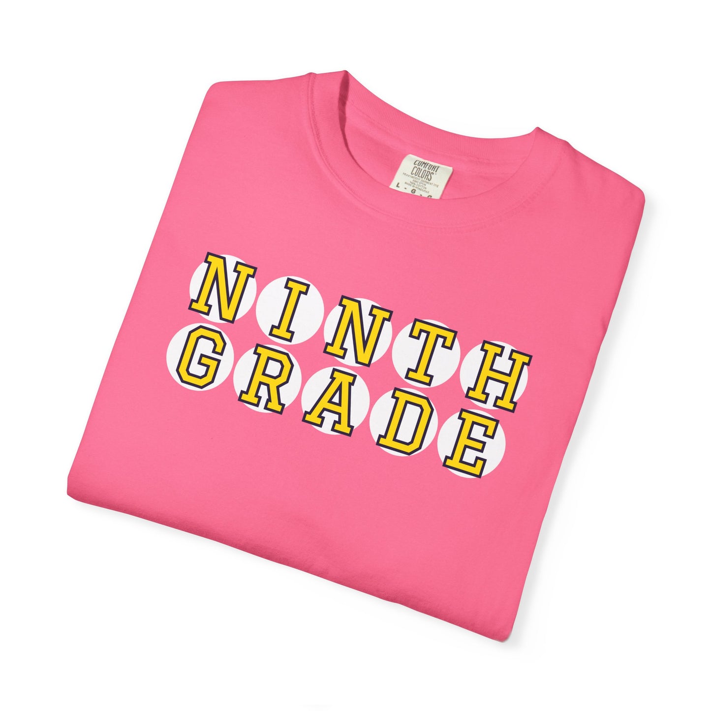 NINTH GRADE YELLOW PLAYER LETTERS T-SHIRT
