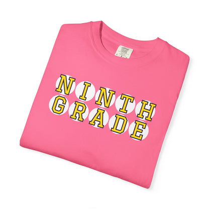 NINTH GRADE YELLOW PLAYER LETTERS T-SHIRT