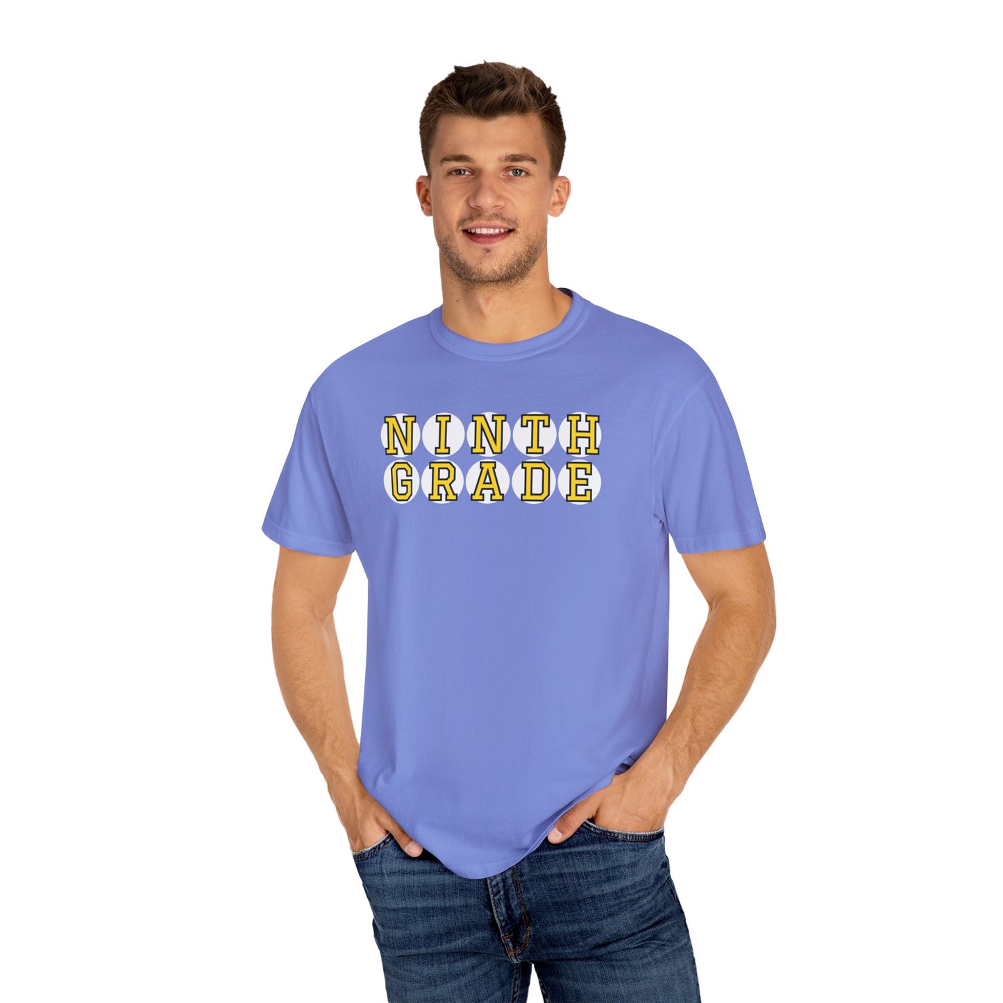 NINTH GRADE YELLOW PLAYER LETTERS T-SHIRT